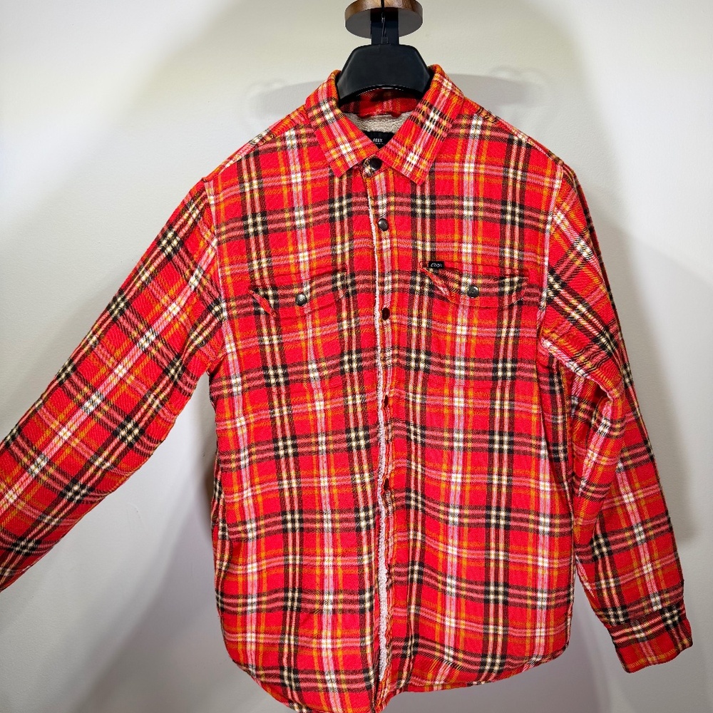 Obey Sherpa lined flannel jacket medium